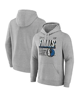 Fanatics Men's Steel Dallas Mavericks 2024 Western Conference Champions Locker Room Post Up Move Pullover Hoodie