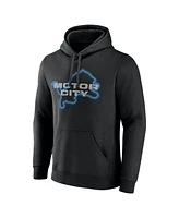 Fanatics Men's Black Detroit Lions Motor City Muscle Pullover Hoodie