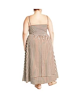 City Chic Women's Stripe Zaya Dress