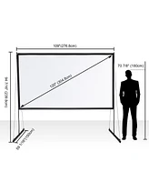 Yescom 120" Portable Detachable Projector Screen with Stand Movie Projection 16:9 Hd 1.1 Gain