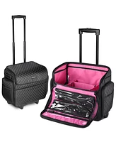 Byootique Lightweight Makeup Bag Cosmetic Rolling Trolley Traveling Storage Case