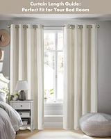 Madison Park Englewood Solid Piece Dyed Curtain Single Panel For Bedroom, Antique Silver Grommet Top Fit Up To 1.25 Inches Rod Single Curtain Panel Fo