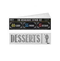 Hbcy Creations Restaurant Stencil Set - Great For All Chalkboards, Whiteboards, Glass Windows And Displays!