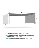 8x10 Ft Universal Pergola Canopy Replacement Cover Sun Shade Rod Pocket Outdoor