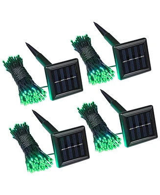 Yescom Solar String Lights 36 Ft Waterproof Green Solar Xmas Light Outdoor Tree 4Pcs