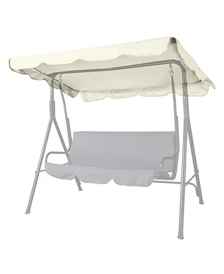 Yescom 73"x52" Replacement Swing Canopy UV30+ 180gsm Top Cover Seat Outdoor Ivory