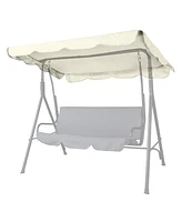 Yescom 73"x52" Replacement Swing Canopy UV30+ 180gsm Top Cover Seat Outdoor Ivory