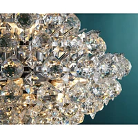 Vienna Full Spectrum Essa Chrome Pendant Chandelier Lighting 20" Wide Modern Crystal Balls Diamond Glass 16-Light Fixture for Dining Room Living House