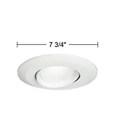 Tesler 5"/6" White Gimbal Retrofit Led Downlights 2-Pack