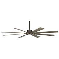 80" Defender Rustic Farmhouse Indoor Outdoor Ceiling Fan with Dimmable Led Light Remote Control Oil Rubbed Bronze Damp Rated for Patio Exterior House