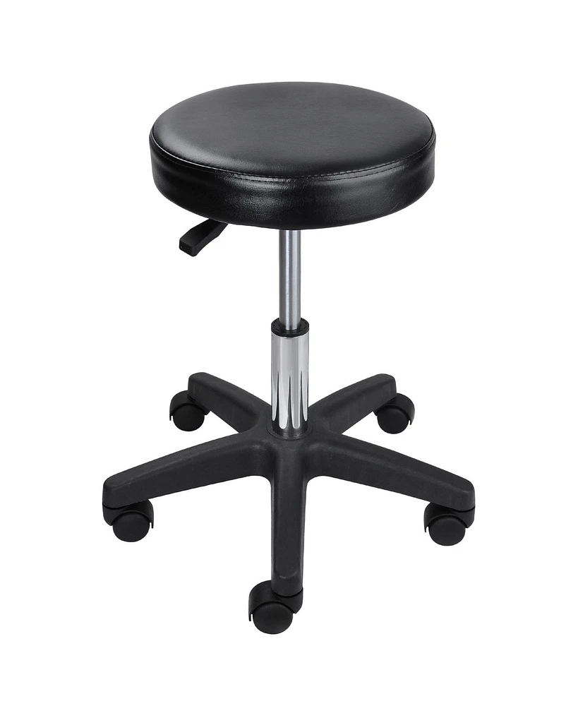 17-22" Hydraulic Rolling Swivel Stool Adjustable Tattoo Facial Massage Spa Salon Barber