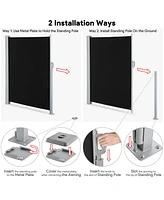 Yescom 240"x63" Retractable Patio Screen Outdoor Partition Side Awning Privacy Wind Sun Shade Divider,2 pack of 120x63"