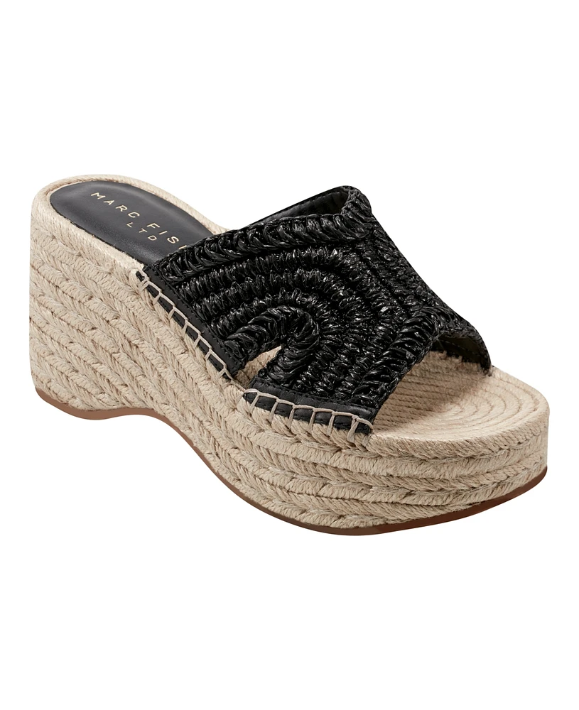 Marc Fisher Ltd Women's Zakki Slip-On Open Toe Dress Espadrilles Sandals