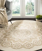 Safavieh Blossom I BLM108 8'x8' Round Area Rug