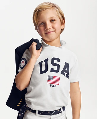 Polo Ralph Lauren Toddler and Little Boys Team Usa Cotton Jersey Tee