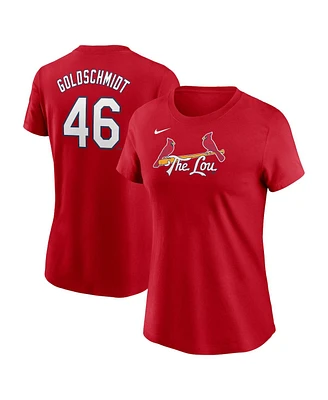 Nike Women's Paul Goldschmidt Red St. Louis Cardinals 2024 City Connect Fuse Name Number T-Shirt