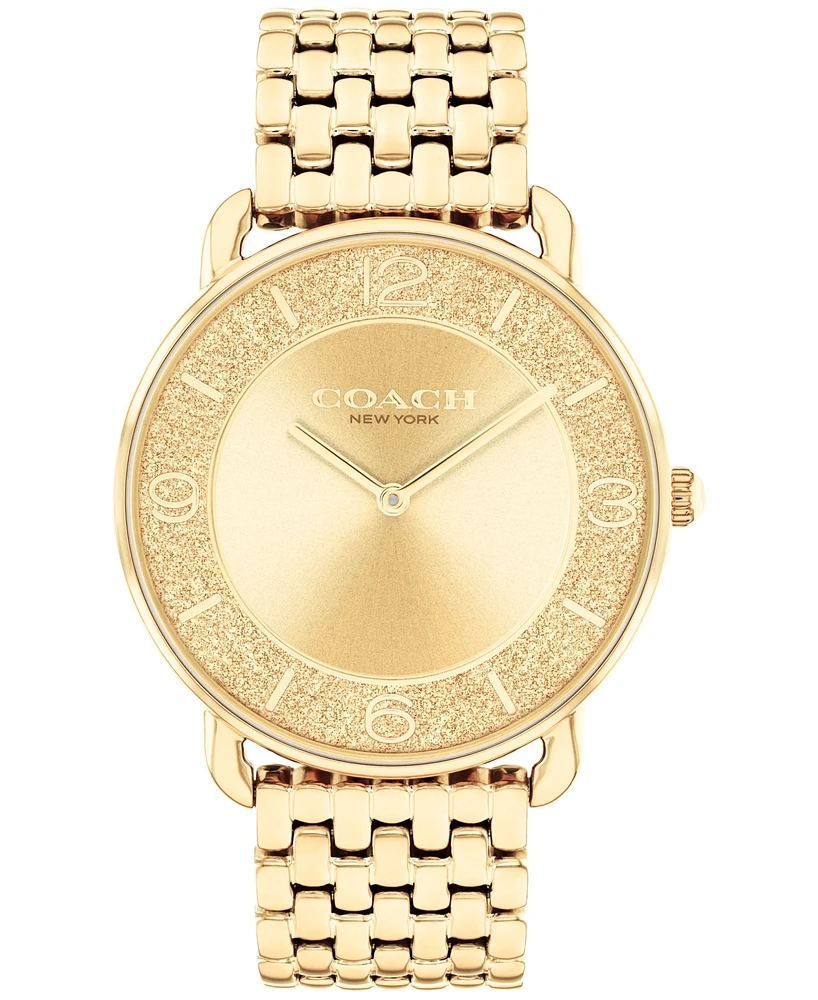 Coach Women's Gold Elliot Stainless Steel Watch 36mm