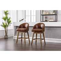 Streamdale Furniture Kitchen Counter Height 360 Degree Swivel Bar Stools Set