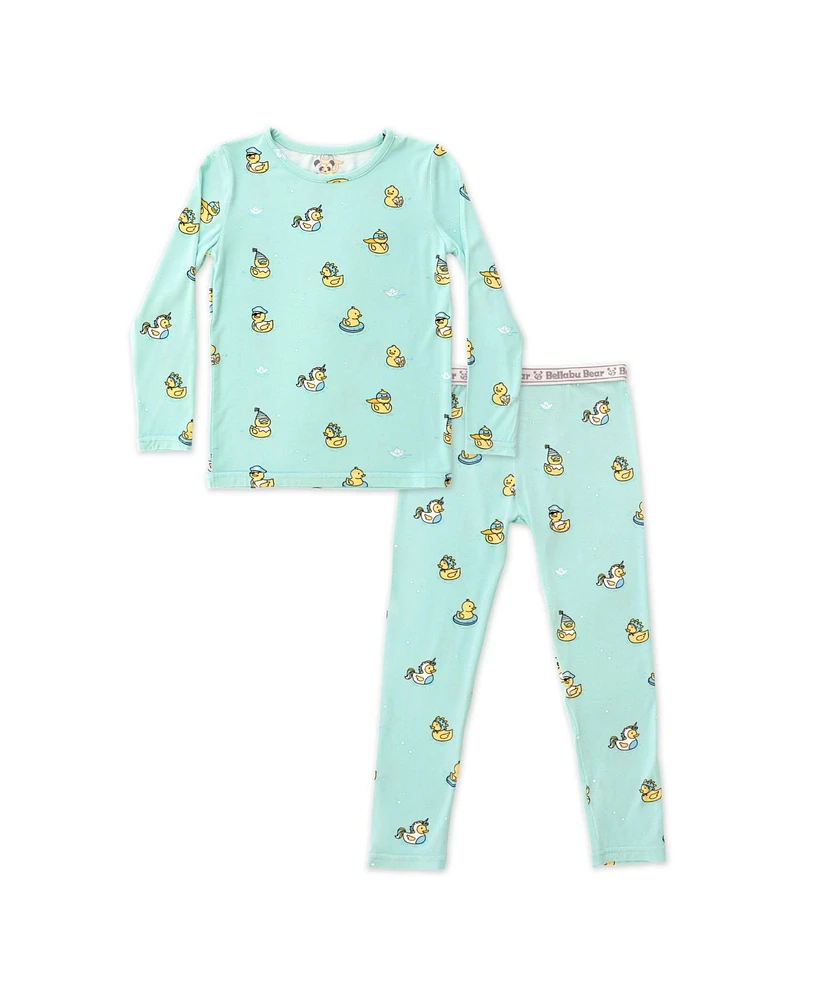 Bellabu Bear Kids Unisex Rubber Ducky Set of 2 Piece Pajamas