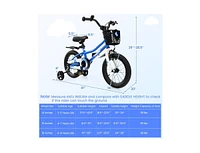 Slickblue 14 Inch Kids Bike with 2 Training Wheels for 3-5 Years Old