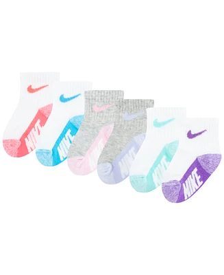 Nike Baby and Toddler Boys or Girls Multi Logo Socks, Pack of 6