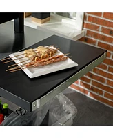 Streamdale Furniture Versatile Outdoor Grill Table with Adjustable Stainless Steel Surface