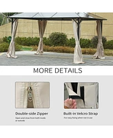 Universal Outdoor 10' x 12' Gazebo Replacement Sidewall Canopy Curtain (Curtains Only)