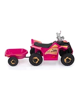 Streamdale Furniture Electric Atv for Kids with Trailer Bluetooth, Music, Power Display