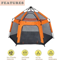 Simplie Fun Automatic Pop-Up Playpen Spacious, Stable, and Ventilated for Outdoor Adventures