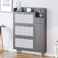 Elegant Vine Shaped Shoe Cabinet Retro Charm for Your Porch