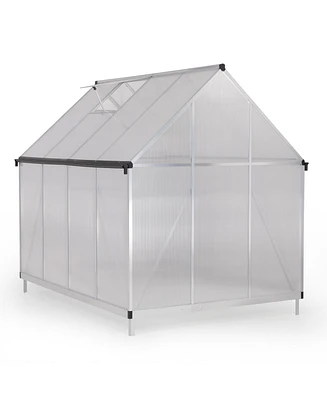 Streamdale Furniture Premium Outdoor Greenhouse Aluminum Frame, Polycarbonate Panels, Vent and Hinged Door