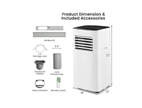 Slickblue 3-in-1 9000 Btu Air Conditioner with Dehumidifier and 24H Timer-White