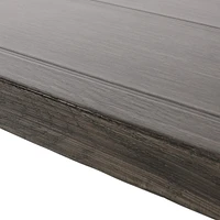 Outdoor Modern Industrial Aluminum Dining Table, Gray, Matte Black