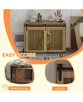 Streamdale Furniture Multifunctional Pet Crate Furniture Safe, Stylish, and Easy Access