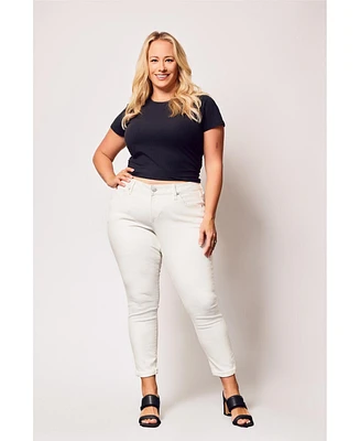 Slink Jeans Plus Mid Rise Boyfriend Pants