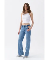 Nocturne Women's Cut-Out Detailed High Waist Jeans