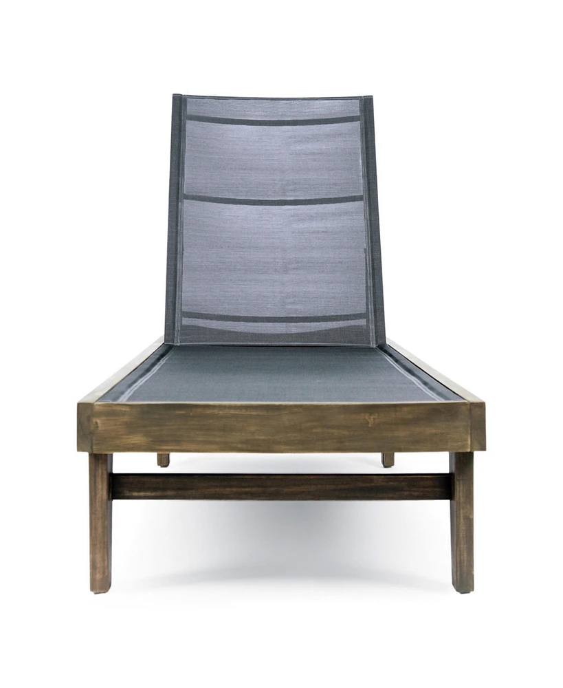 Simplie Fun Acacia Wood Lounger Comfort and Style for Outdoor Relaxation