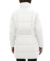 Nautica Women's Faux-Fur-Trim Hooded Puffer Coat