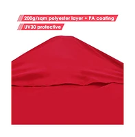 Yescom 10'x10' Gazebo Top Replacement for beach cabanas for 1 Tier Outdoor Canopy Cover Patio Garden Yard Red Y0041002