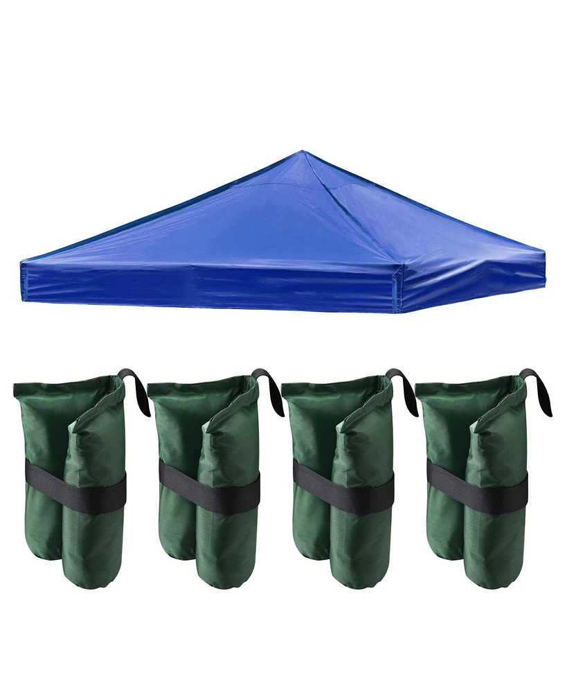 Yescom InstaHibit 9.6x9.6 Ft Pop up Canopy Top with 4 Sand Weight Bags Beach Camping