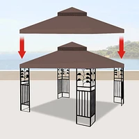 10x10 Ft Outdoor Patio Gazebo Replacement Canopy