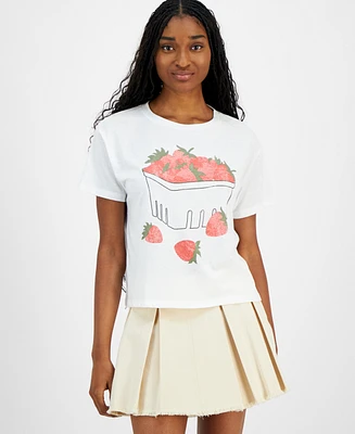 Grayson Threads, The Label Juniors' Strawberry Graphic T-Shirt