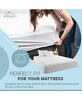 East Coast Bedding King Size Fitted Mattress Protector Quilted Soft 300TC Cotton