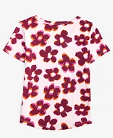 Epic Threads Girls Blurred Floral-Print Top, Created for Macy's