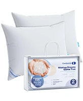 Continental Bedding Luxury Down Pillows Standard Size Set of 2 - 50% Down, 50% Feather