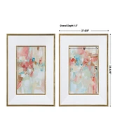 Uttermost A Touch of Blush and Rosewood Fences Framed Prints