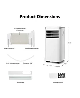 Vebreda 8000 Btu 3-in-1 Portable Air Conditioner with Remote Control