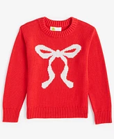 Epic Threads Girls Knit-In Bow Crewneck Sweater, Created for Macy's