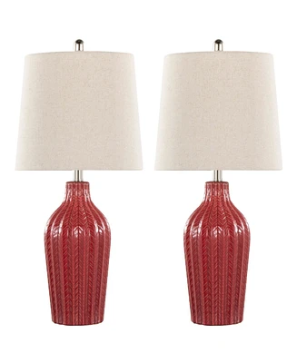 Lumisource Rockwell 24" Contemporary Ceramic - Set of 2 Table Lamp