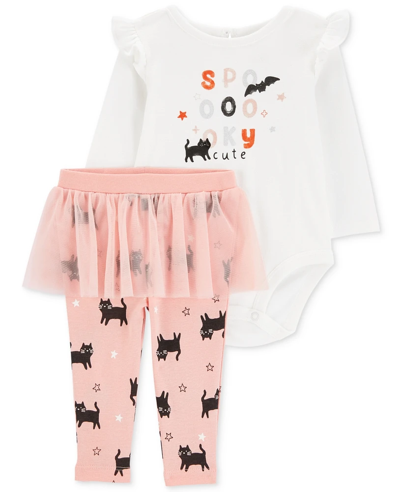 Carter's Baby Girls Halloween Bodysuit & Tutu Pants, 2 Piece Set